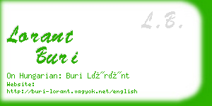 lorant buri business card